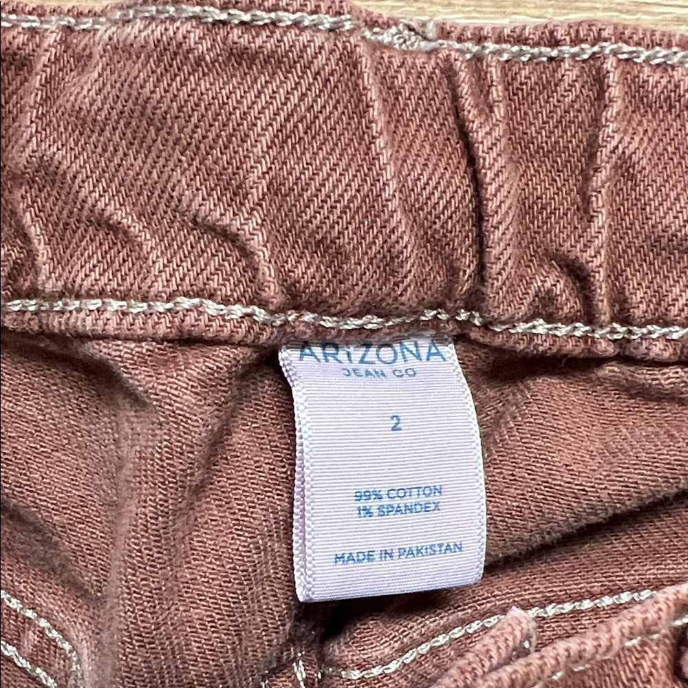Arizona Jean Company Women's Straight Leg Pants in Rust Brown - Picture 2 of 3